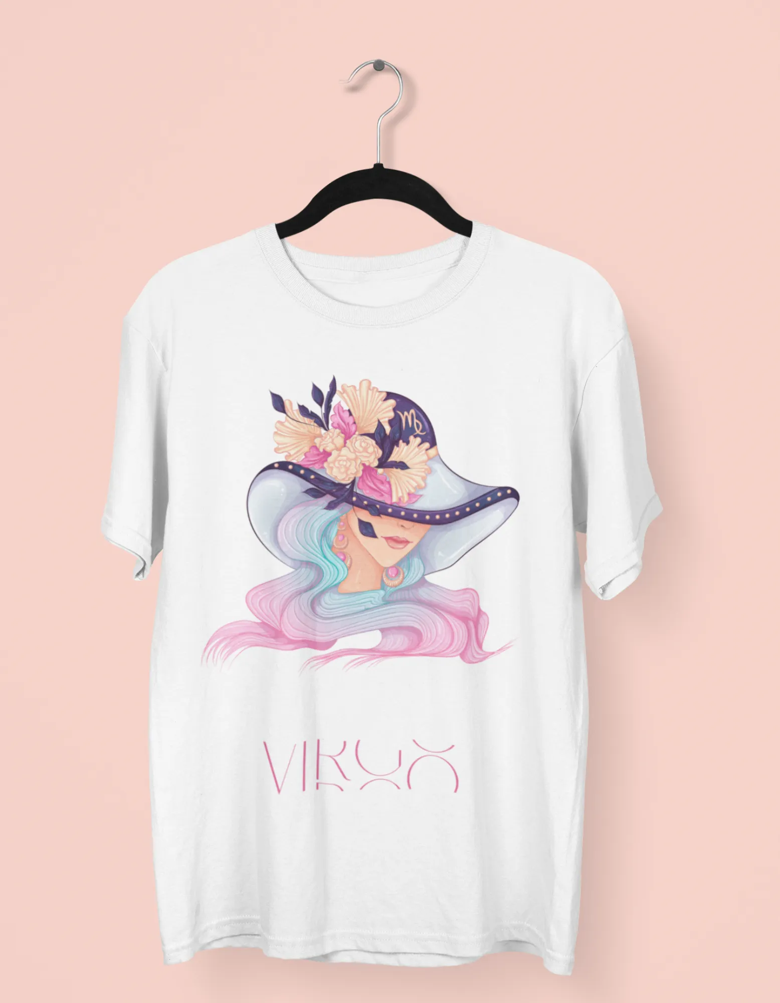 Virgo Zodiac Graphic Printed Oversized T-Shirt For Women