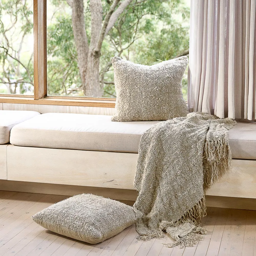 Wabi Cushion - 100% Recycled Linen, Natural