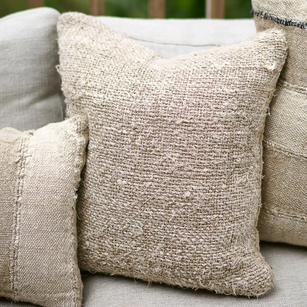 Wabi Cushion - 100% Recycled Linen, Natural