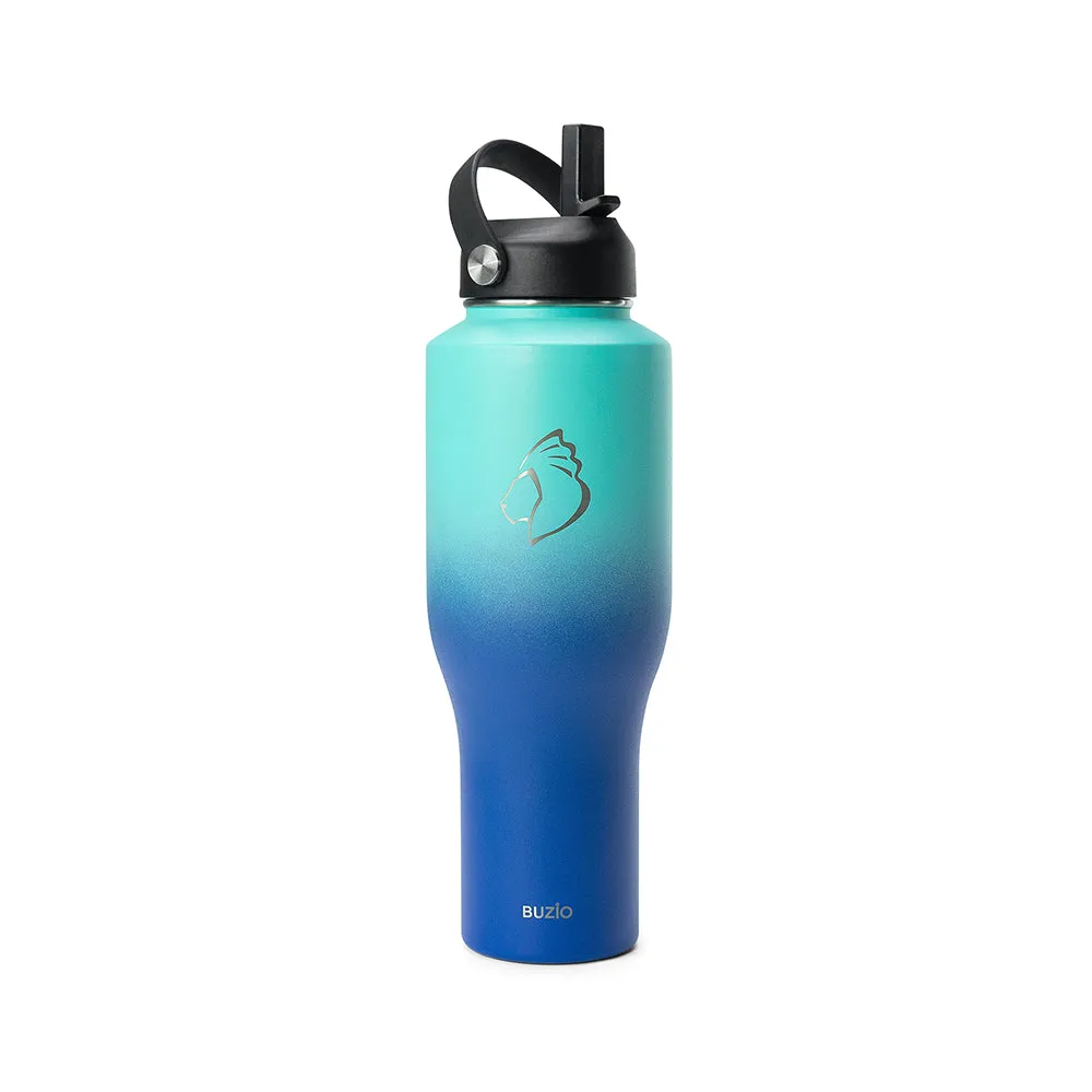 Water Bottle Fits in Car Cup Holder | Caribbean Blue | 40oz