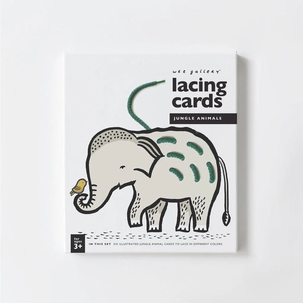 Wee Gallery Lacing Cards - Jungle Animals