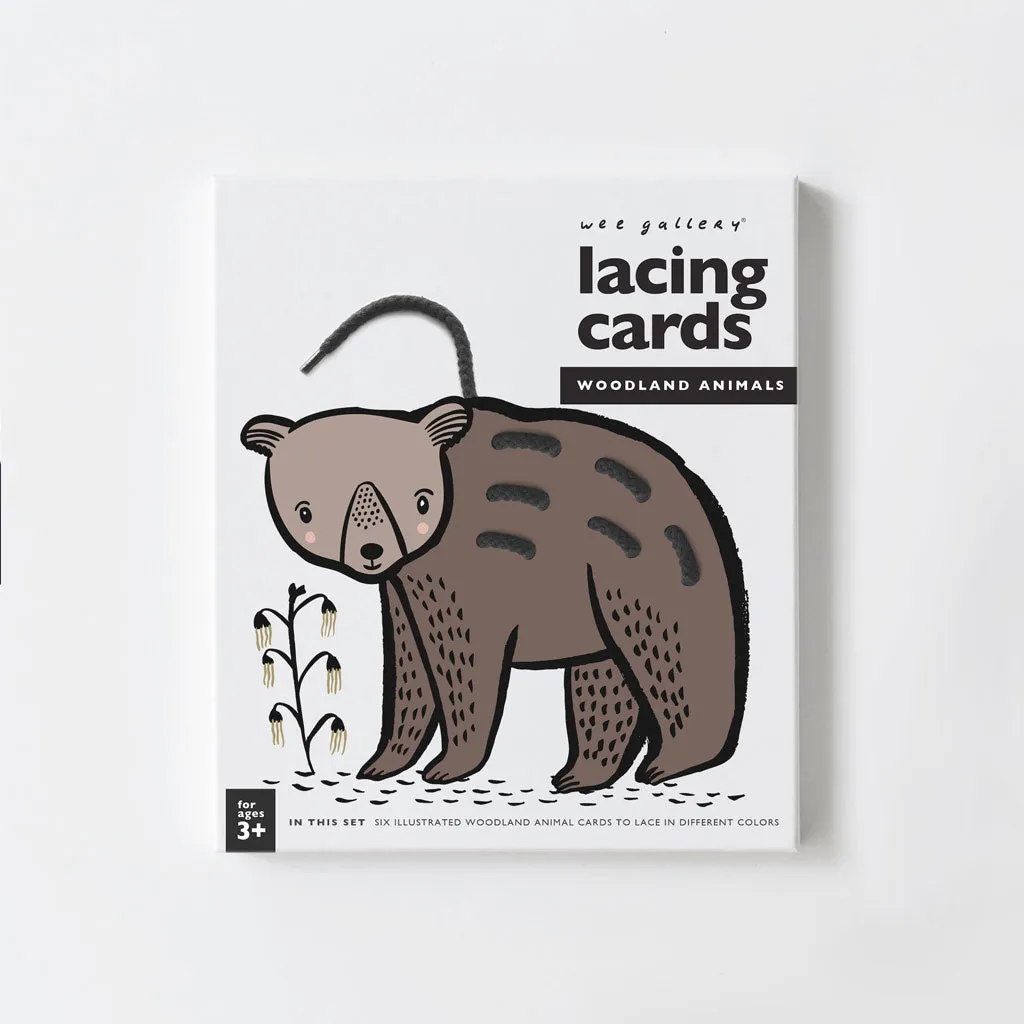 Wee Gallery Lacing Cards - Woodland Animals