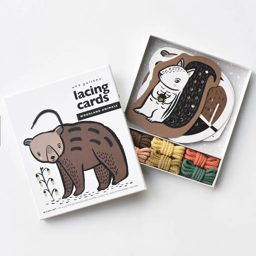 Wee Gallery Lacing Cards - Woodland Animals