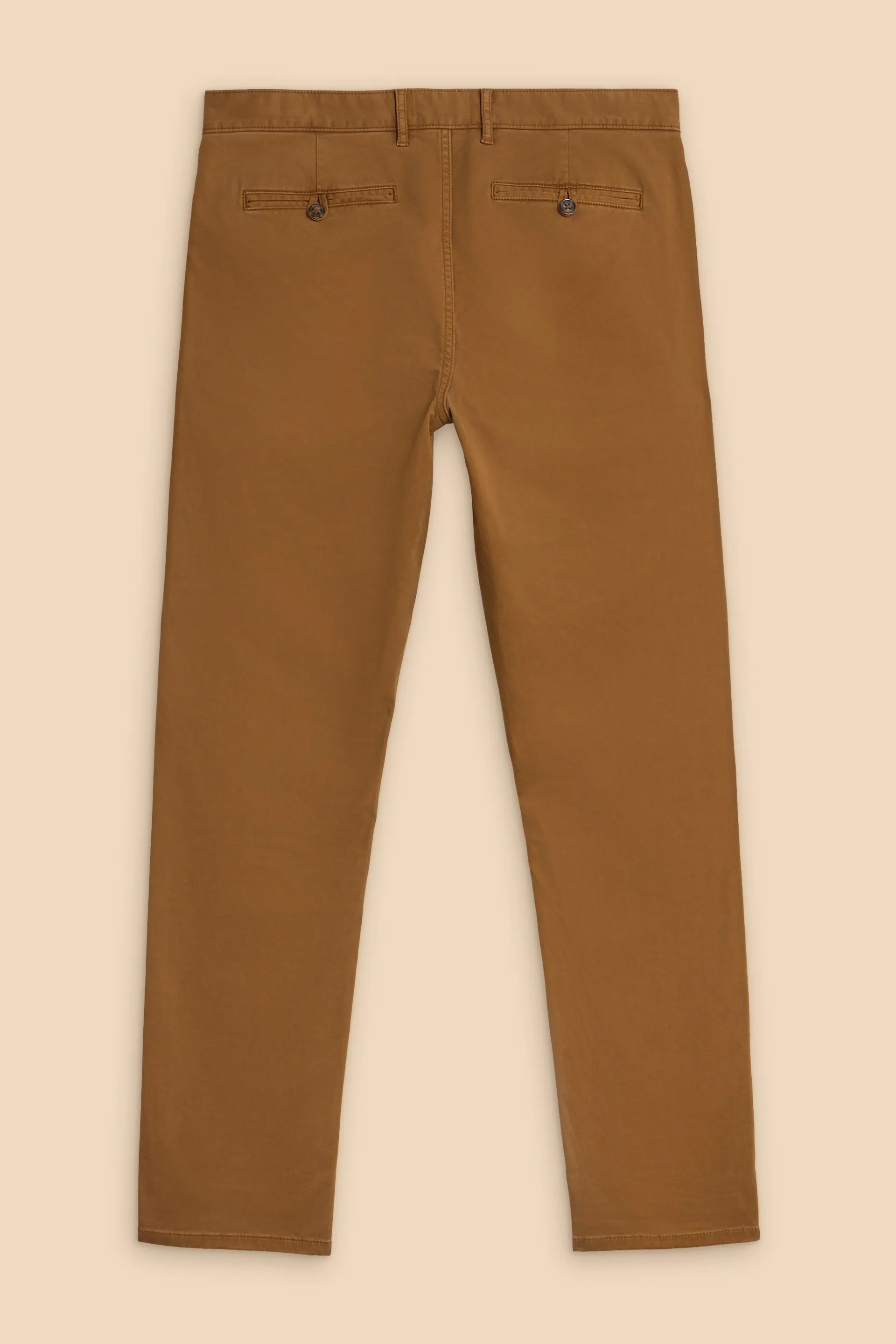 White Stuff Sutton Organic Chino Trousers in Mid Brown