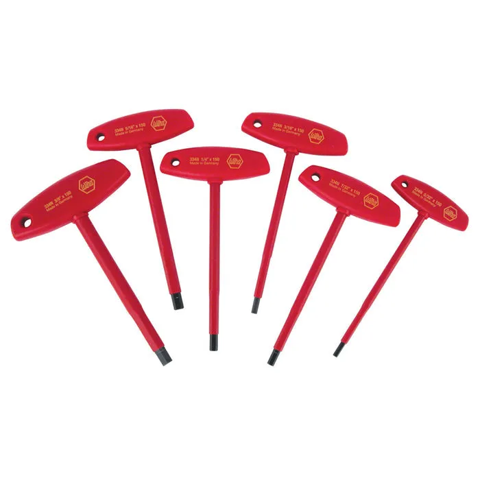 Wiha Tools 6 Piece Insulated T-Handle Hex Screwdriver Set - Inch