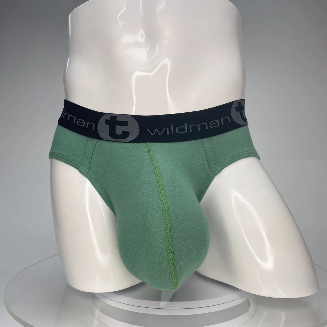 WildmanT Cotton Monster Cock Brief Green