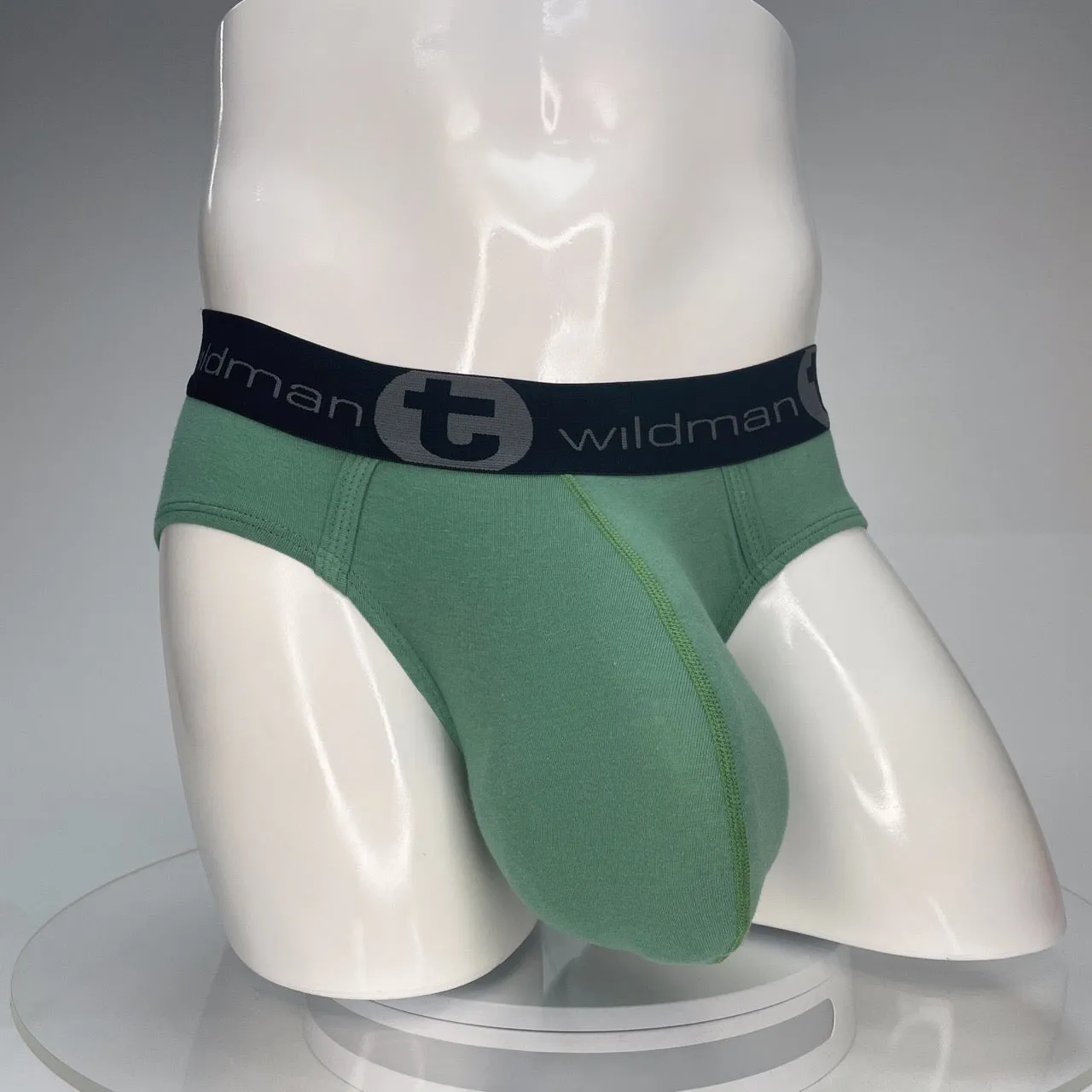 WildmanT Cotton Monster Cock Brief Green