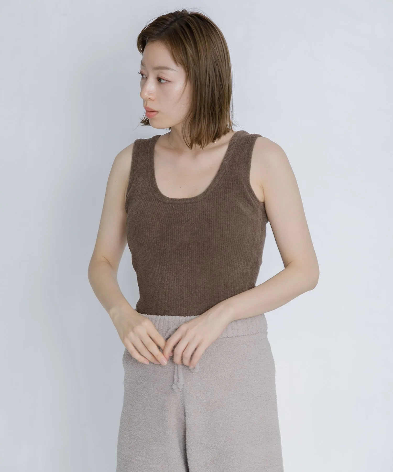 【WOMEN】nestwell PARAKEET - RIB KNIT CAMI TOP -