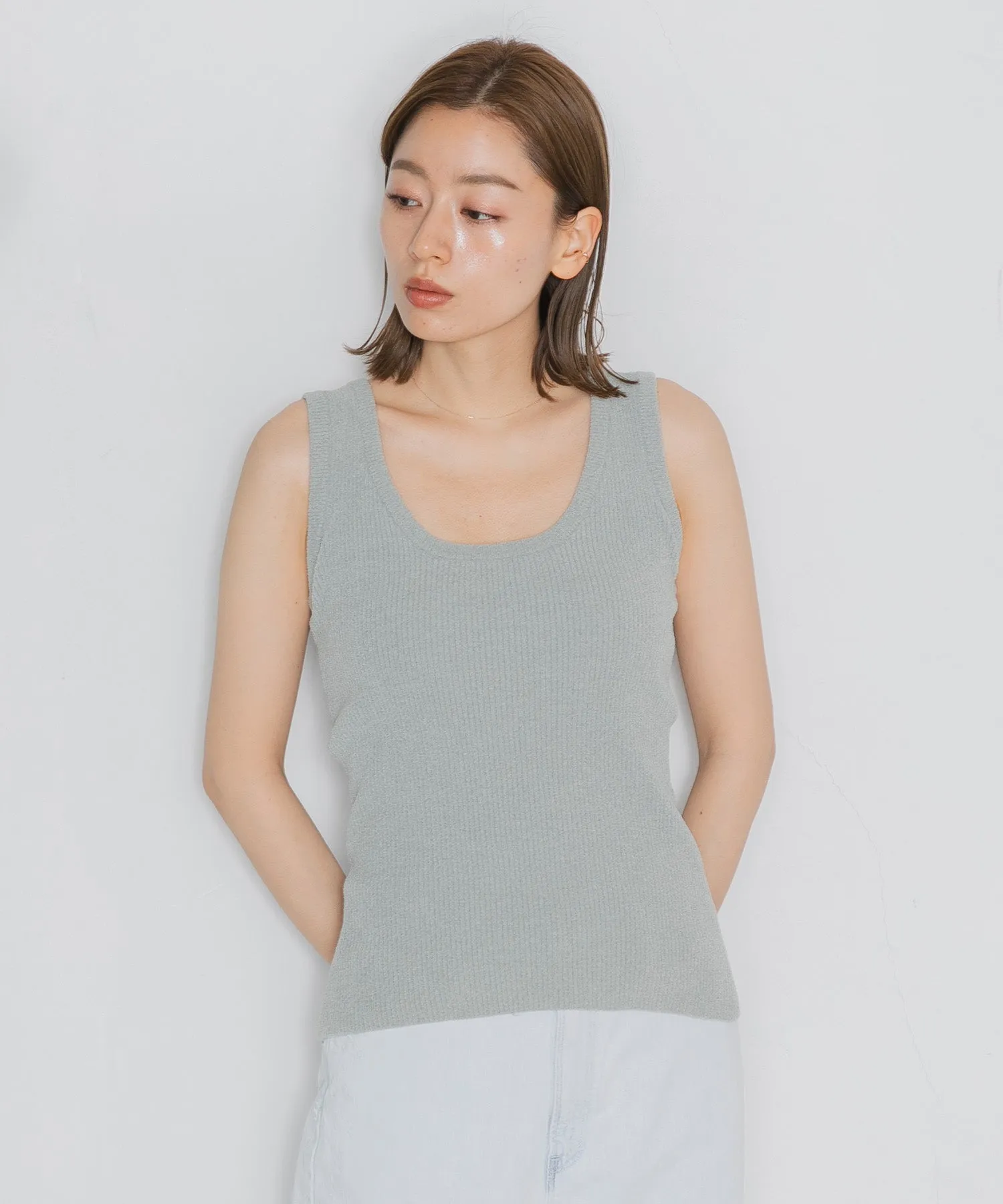 【WOMEN】nestwell PARAKEET - RIB KNIT CAMI TOP -