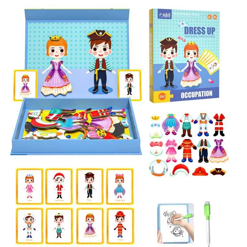 Wooden Magnetic Dress Up Puzzle