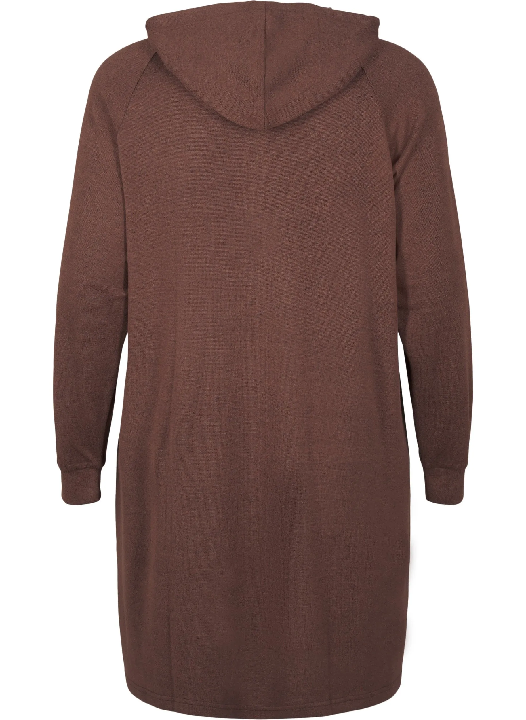 Zizzi Lucca Hooded Dress in Brown